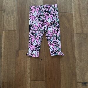 Lilly Pulitzer Pink and Black Floral Leggings